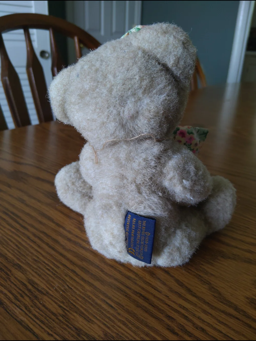 Boyds Bears Plush Beige Bear with Floral Pillow - Home Accent